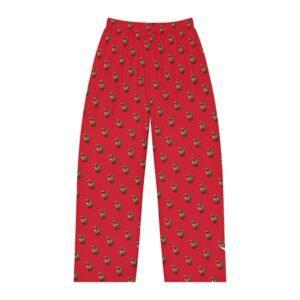Christmas Highland Cow Women's Pajama Pants — Red All-Over Print Holiday Lounge Pants