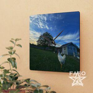 Chicken Acrylic Wall Clock